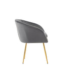 Porthos Home Lakia Dining Chairs, Velvet Upholstery, Gold Metal Legs