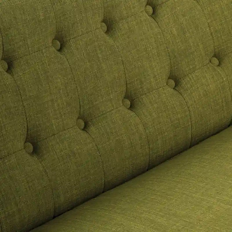 Carson Carrington Balestrand Mid-century Tufted Back Fabric Loveseat - N/A