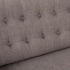 Carson Carrington Balestrand Mid-century Tufted Back Fabric Loveseat - N/A
