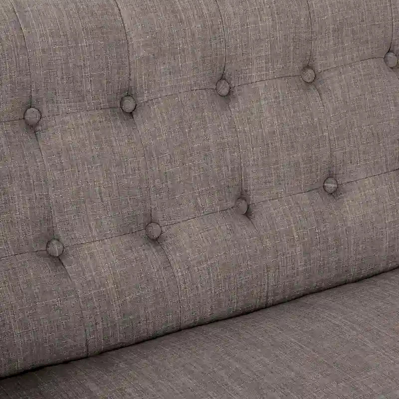 Carson Carrington Balestrand Mid-century Tufted Back Fabric Loveseat - N/A