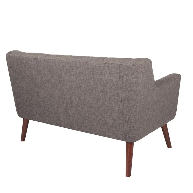 Carson Carrington Balestrand Mid-century Tufted Back Fabric Loveseat - N/A