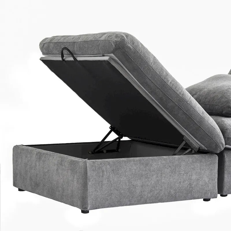 Widen Down Filled 5-Piece Sectional and Ottoman