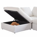 Widen Down Filled 5-Piece Sectional and Ottoman
