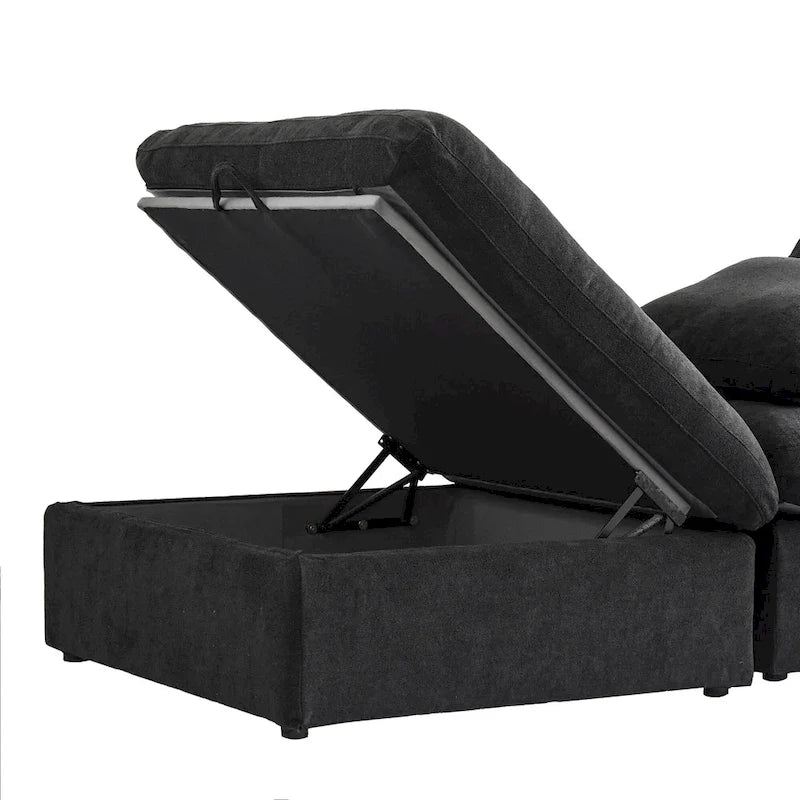 Widen Down Filled 5-Piece Sectional and Ottoman