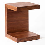 Aurelle Home Carson Wood C Shaped Accent Table