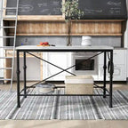 Avya Contemporary White and Gold 58-inch Wide Marble Top Kitchen Island by Furniture of America