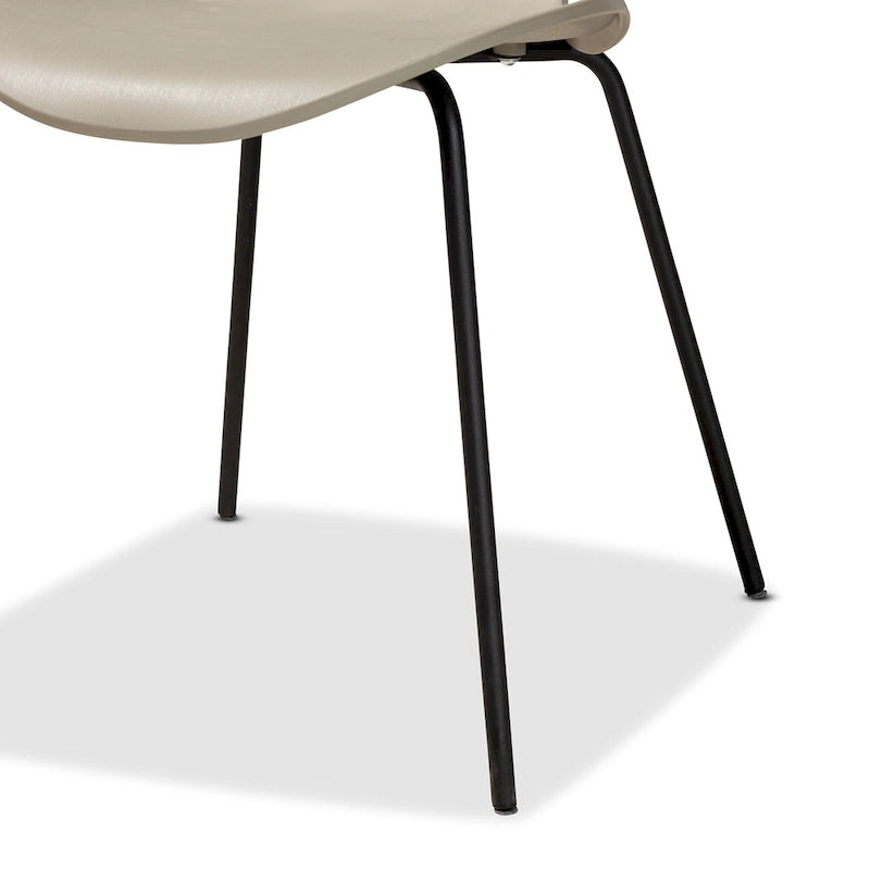 Jaden Modern and Contemporary 4-Piece Plastic/Metal Dining Chair Set