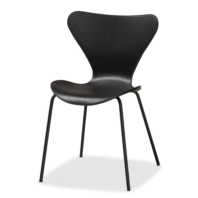 Jaden Modern and Contemporary 4-Piece Plastic/Metal Dining Chair Set