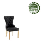 Porthos Home Caily Tufted Velvet Dining Chairs with Gold Chrome Legs, Set of 2