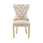 Porthos Home Caily Tufted Velvet Dining Chairs with Gold Chrome Legs, Set of 2
