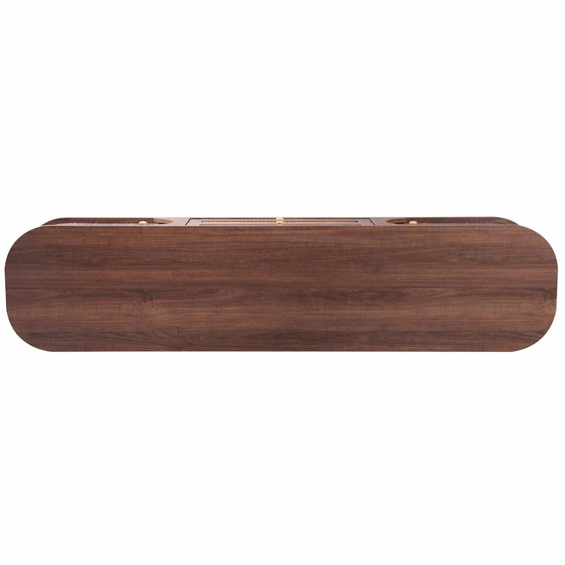 Modern Farmhouse Media Console with Solid Wood Legs