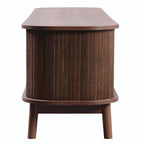 Modern Farmhouse Media Console with Solid Wood Legs