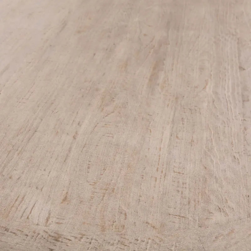 Sophia 72  Round Reclaimed Pine Modern Dining Table with Ball Pedestal Base