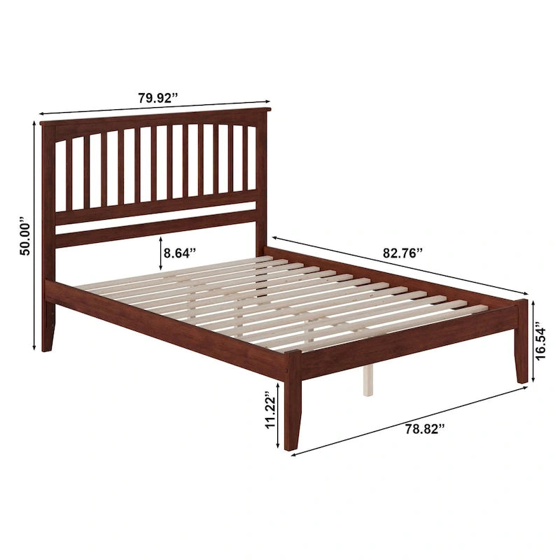 Mission King Platform Bed in Walnut