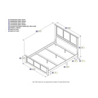 Mission Queen Foundation Bed Frame with Matching Footboard in Walnut