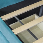 Upholstered daybed Twin Size with Two Drawers and Wood Slat Suppot