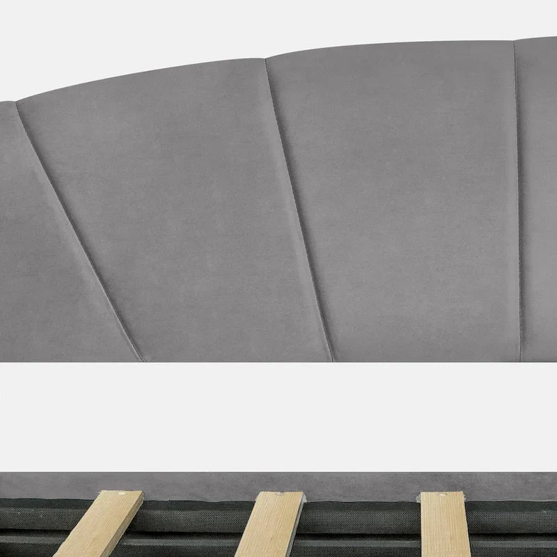 Upholstered daybed Twin Size with Two Drawers and Wood Slat Suppot