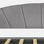 Upholstered daybed Twin Size with Two Drawers and Wood Slat Suppot