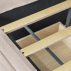 Upholstered daybed Twin Size with Two Drawers and Wood Slat Suppot