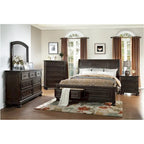 Brandie 6 Piece Grayish Brown Modern Storage Sleigh Platform Bedroom Set