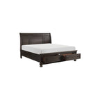 Brandie 6 Piece Grayish Brown Modern Storage Sleigh Platform Bedroom Set