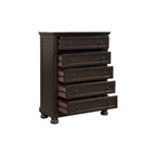 Brandie 6 Piece Grayish Brown Modern Storage Sleigh Platform Bedroom Set