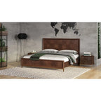Modrest Shane Modern Acacia & Brass Bed