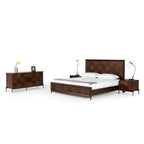 Modrest Shane Modern Acacia & Brass Bed