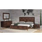 Modrest Shane Modern Acacia & Brass Bed