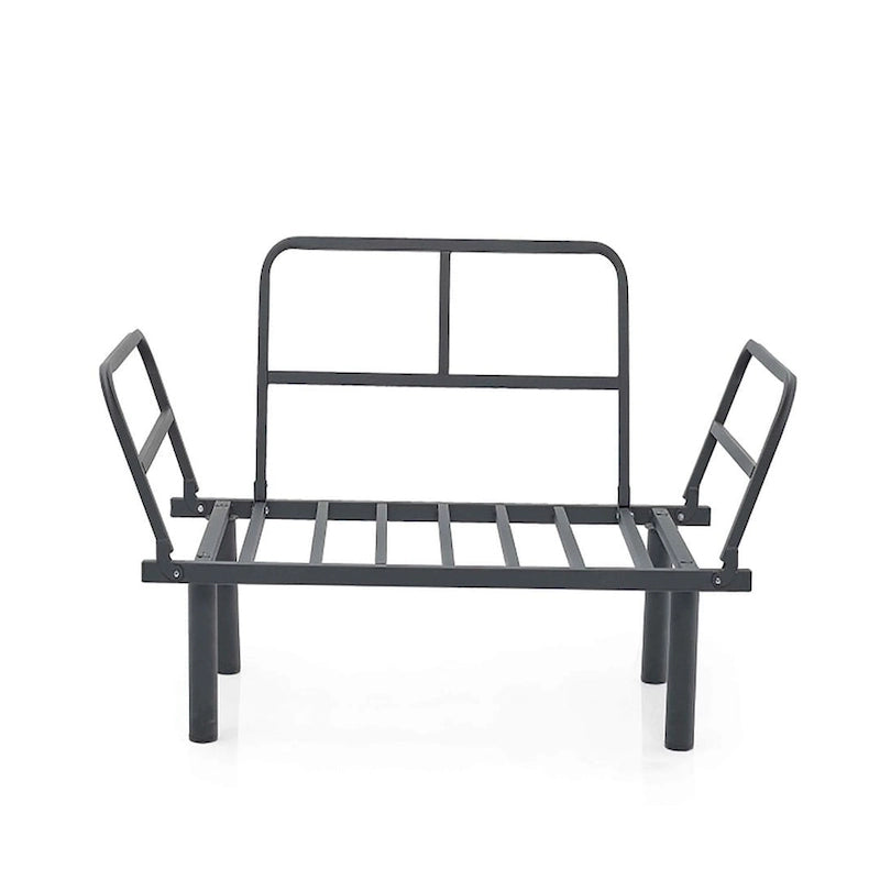 Mojay Futon Love SeatMetal frames2 Seater Plush Chenille Upholstered Sofa