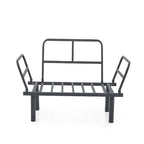 Mojay Futon Love SeatMetal frames2 Seater Plush Chenille Upholstered Sofa