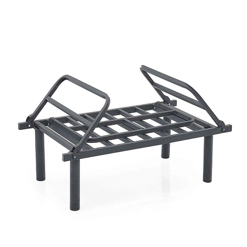 Mojay Futon Love SeatMetal frames2 Seater Plush Chenille Upholstered Sofa