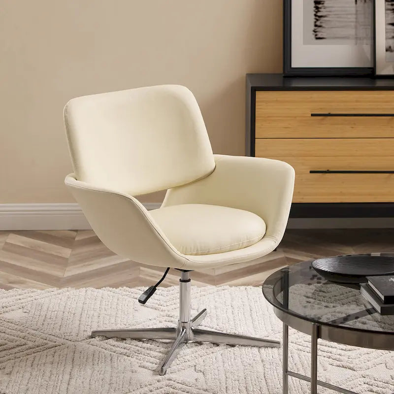 Art Leon Modern Swivel & Adjustable Home Office Accent Arm Chair