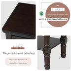 Narrow table, rustic entrance table, slim sofa table, three storage drawers and bottom shelf