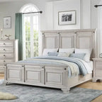 Roundhill Furniture Renova Distressed Parchment Wood Panel Bed