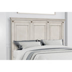 Roundhill Furniture Renova Distressed Parchment Wood Panel Bed