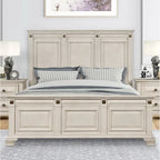 Roundhill Furniture Renova Distressed Parchment Wood Panel Bed
