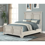 Roundhill Furniture Renova Distressed Parchment Wood Panel Bed