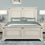 Roundhill Furniture Renova Distressed Parchment Wood Panel Bed