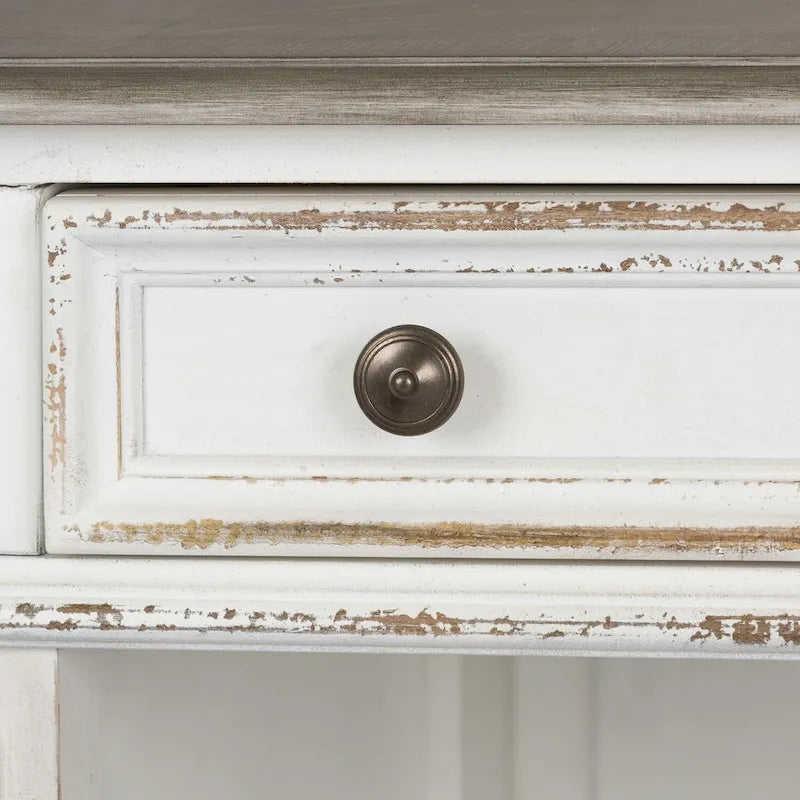 Magnolia Manor Antique White Weathered Bark Desk