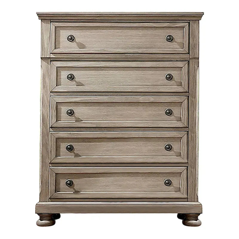 Nahkohe Transitional Grey Wood 2-Piece Storage Sleigh Bed and Chest Set by Furniture of America