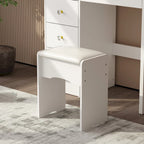 Timechee 31.5  Wide Makeup Vanity Set with Stool, Mirror,3 Color Light - 31.5 W