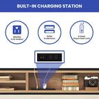 Moasis Upholstered Storage Headboard Platform Bed Frame