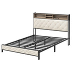 Moasis Upholstered Storage Headboard Platform Bed Frame