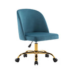 Porthos Home Louie Armless Velvet Desk Chairs
