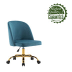 Porthos Home Louie Armless Velvet Desk Chairs