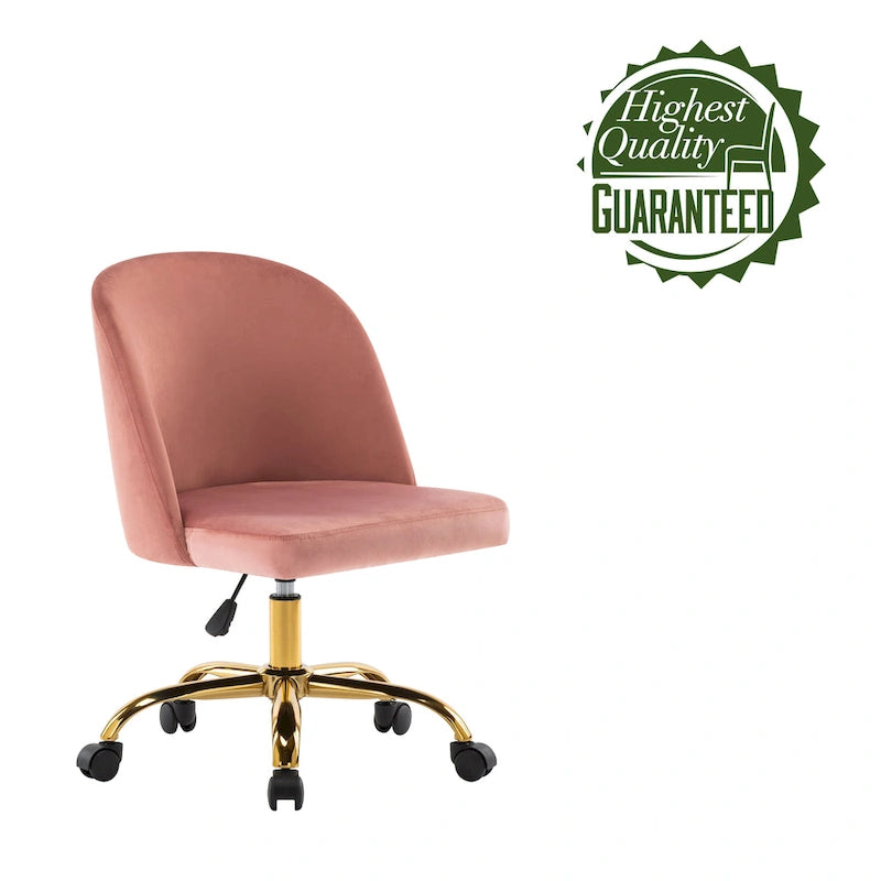 Porthos Home Louie Armless Velvet Desk Chairs