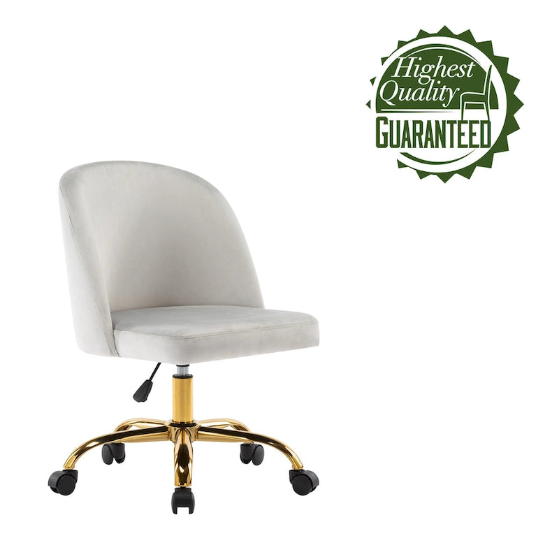 Porthos Home Louie Armless Velvet Desk Chairs