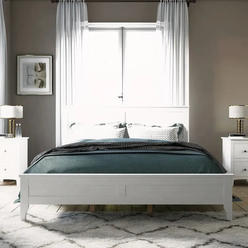 Solid Wood Queen Platform Bed
