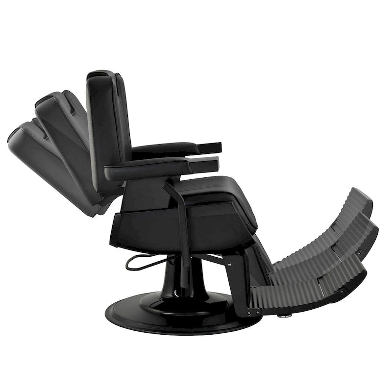 SHERMAN Heavy Duty Barber Chair Reclining Barbershop Styling Chair, Black